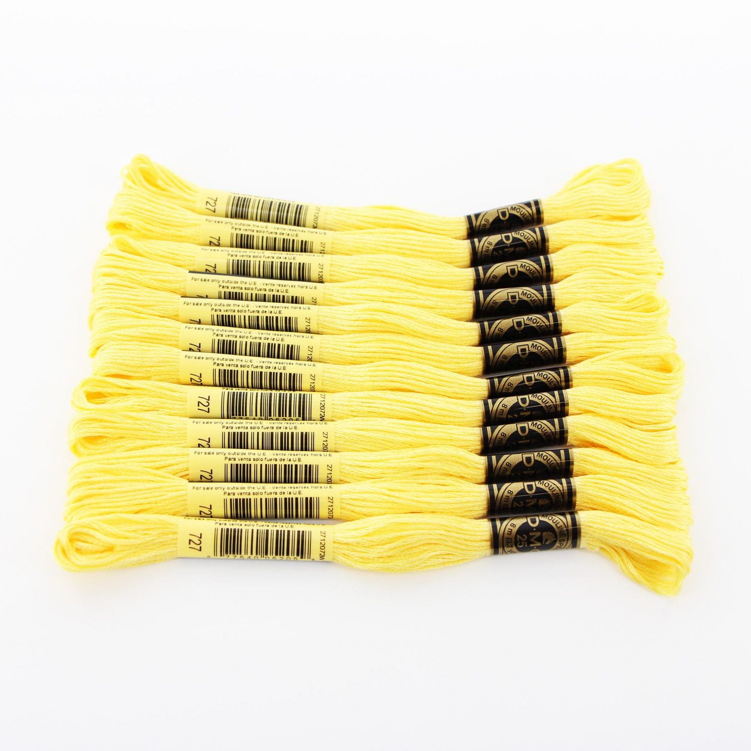 DMC Cotton Embroidery Floss 8m – Jaune, 6-Strand Thread, 6 Strand