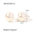 thumbnail image 1 of Pendientes de perlas retro, diseño de nicho, pendientes de perlas grandes coloridos, pendientes elegantes a juego para mujer, estilo único, accesorio versátil, 1 of 6