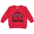 thumbnail image 2 of Inktastic Middle Sister Announcement Toddler Sweatshirt, 2 of 4
