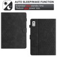 thumbnail image 5 of Case for Lenovo Tab P11 2nd Gen 11.5 Inch 2023, Embossed PU Leather Cover Flip with Smart Auto Wake / Sleep Stand Function Pencil Holder and Card Slots & Footgrip Case, Black, 5 of 5