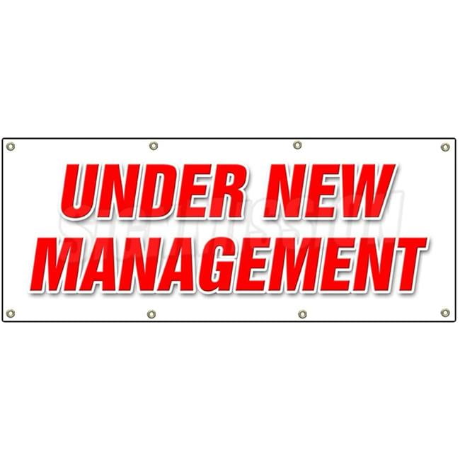 Under new management banner SHOP OR BUSINESS SIGN PVC with Eyelets 002 