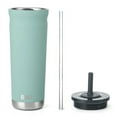 thumbnail image 2 of BUILT Torrent 24 oz Stainless Steel Insulated Tumbler Water Bottle with Straw and Lid, Mint, 2 of 12