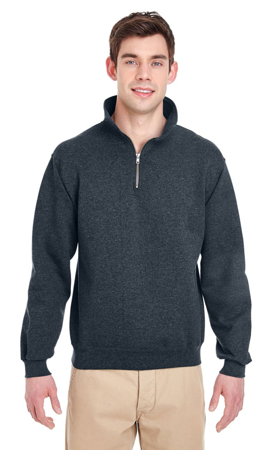 Jerzees Mens Super Sweats 1/4-Zip Sweatshirt with Cadet Collar