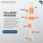 Sharper Image® Powerboost® Deep Tissue Percussion Massager 3.0, 5 Attachments, 6 Speed Settings, Black