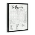thumbnail image 3 of Stupell Industries Bathroom Word Search Fun Family Word Design Jet Black Framed Floating Canvas Wall Art, 16x20, by Daphne Polselli, 3 of 5