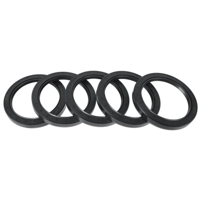 Sello de aceite universal Unique Bargains TC de doble labio con resorte de acero, sello de eje rotativo 85x110x13mm, alta presión, caucho NBR negro, 5 Pcs