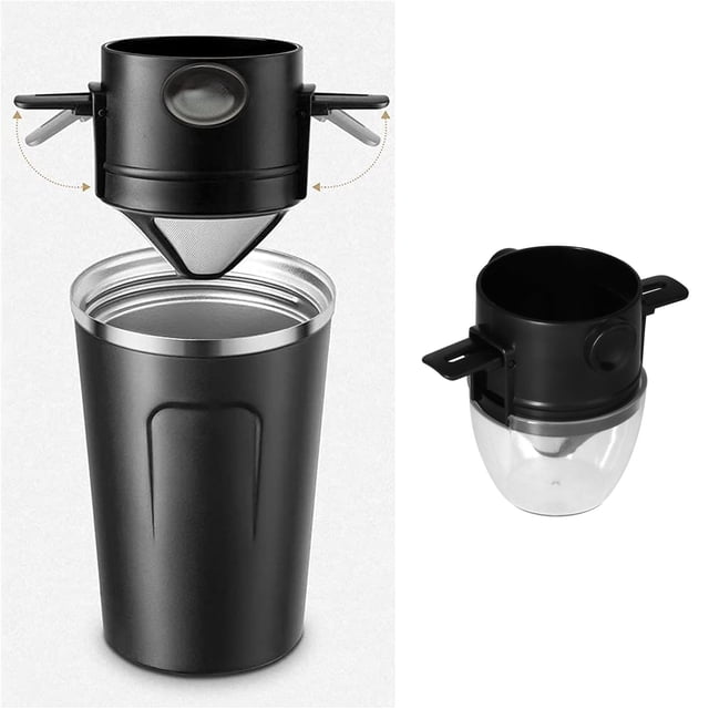 Dripper de Café, Filtrado de Café de Fácil, Fácil y Fácil de Agarrar Con Una Taza de Plástico Transparente de Plástico para Al Aire libre para viajar para acampar