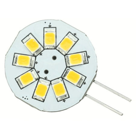 

2 Yellow and Warm White Round Marine G4 LED Small Diameter Side Pin Bulb