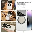 thumbnail image 3 of Magnetic Wireless Charging Phone Case Large Window Glass Anti-Lens Dust For IPhone 14 Hard Case Matte Touch(White), 3 of 8