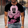 thumbnail image 1 of Mickey Mouse Men's T Shirt Disney Cartoon TShirts Male Summer Short Sleeve Couple T-shirt Cute Funny Tops TeeM Gao Jinjia LED, 1 of 2
