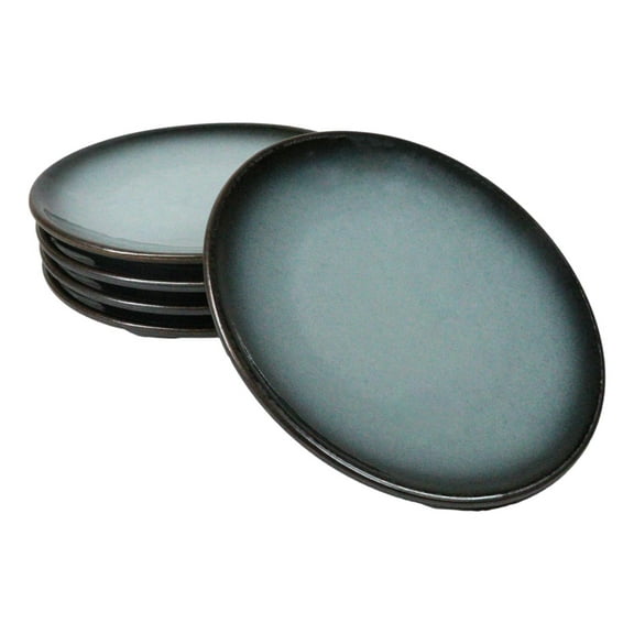 Set Of 5 Blue Sky Stars Seikai Round Appetizer Dessert Salad Ceramic Plates 6"D