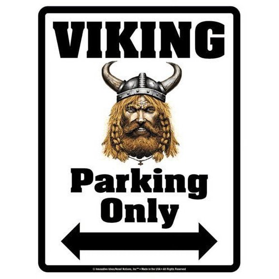 Parking Only Sign - Viking - Laminated - Individual Package - 8.5" x 11"