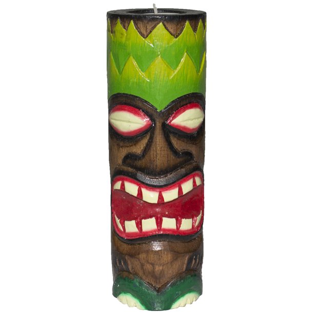 Hand Carved Hand Painted 8 Inch Tall Wooden Totem Pole Tealight Holder Walmart Com Walmart Com