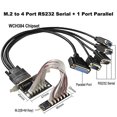 thumbnail image 2 of M.2 to 4 RS232 DB9 Serial Port and 1 DB25 Parallel Printer Port LPT1 Multi Expansion Card B Key M Key NGFF 2280Mm WCH384, 2 of 5