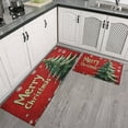 thumbnail image 3 of Christmas Kitchen Rug Set of 2 Anti Fatigue Kitchen Mats for Floor,Red Christmas Winter Rustic Tree Kitchen Rugs and Mats for Bathroom,Room Farmhouse (47x17+30x17in), 3 of 6