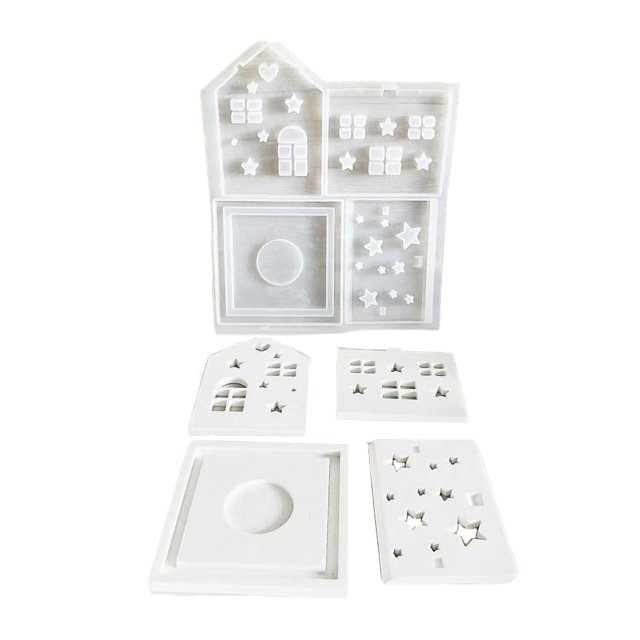 Matsuzay Moldes navideños de silicona para crear fácilmente: comparta hermosos recuerdos Yeso de apariencia suave Artesanía estrella