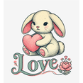 thumbnail image 2 of Bunny Love Women's White Crew Neck Short Sleeve Crop Tee-Large, 2 of 7