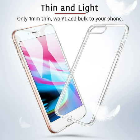 ESR iPhone 8 Plus Case, iPhone 7 Plus Case,Slim Clear Soft TPU ...