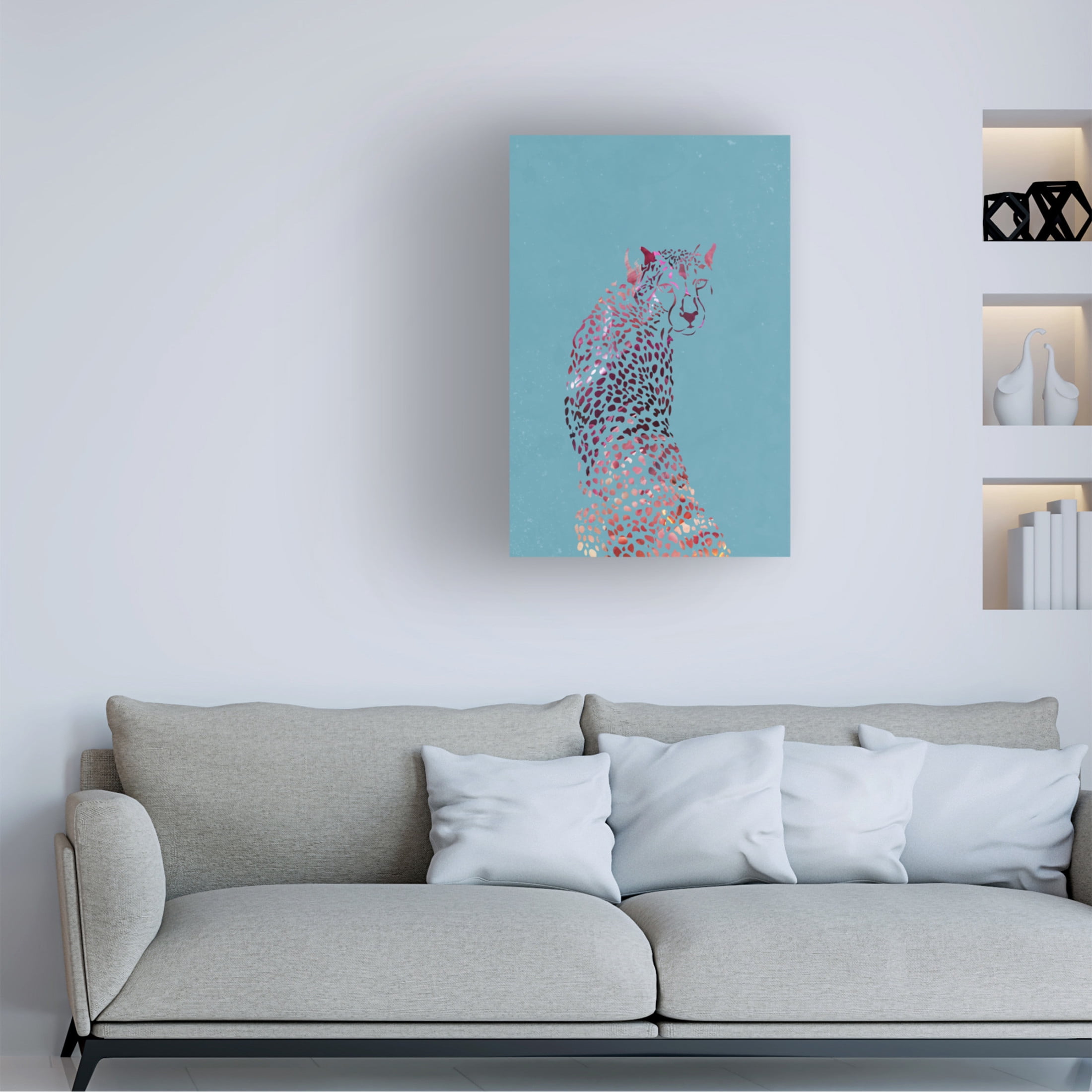Trademark Fine Art Sarah Manovski Abstract Cheetah Canvas Wall Art