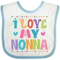 thumbnail image 3 of Inktastic I Love My Nonna Baby Clothes Girls Baby Bib, 3 of 4