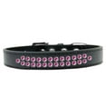 thumbnail image 2 of Dog, Puppy  Pet Fashion Collar, "Two Row Bright Pink Crystal Rimsets", 2 of 6
