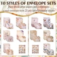thumbnail image 3 of sixwipe 92 Pcs Watercolor Stationery Set with Envelopes, Lined with Adhesive Seal, Floral Butterfly Pattern, Multicolor, 3 of 7