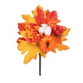 thumbnail image 3 of JeashCHAT Artificial Pumpkin Berry Maple Leaf Stems Picks Vase Decorations Artificial Plants Fall Thanksgiving Indoor Home Kitchen Decor, 9.84 Inch, 3 of 6
