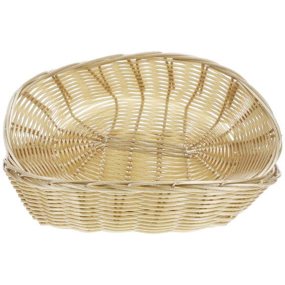 CHICHUMID Organizer Baskets 2Pcs Khaki Pp Snack Organizer Rustic Design for General Users