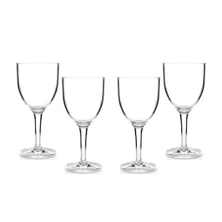 Martha Stewart Collection Acrylic Wine Glass, Clear, Set of 4