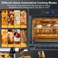 thumbnail image 3 of Single Wall Oven 24" Built-In Electric Ovens, 70L, 3000W, 8 Baking Modes, With Air Frying Function, 3D Surround Heating With Double-Layered Glass Door, Touch Control With Colour Led Screen, 3 of 7