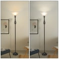 thumbnail image 2 of Torchiere Floor Lamp for Living Room,Standing Lamp with Glass Shade,Iron Brushed Nickel Floor Lamps, 2 of 7