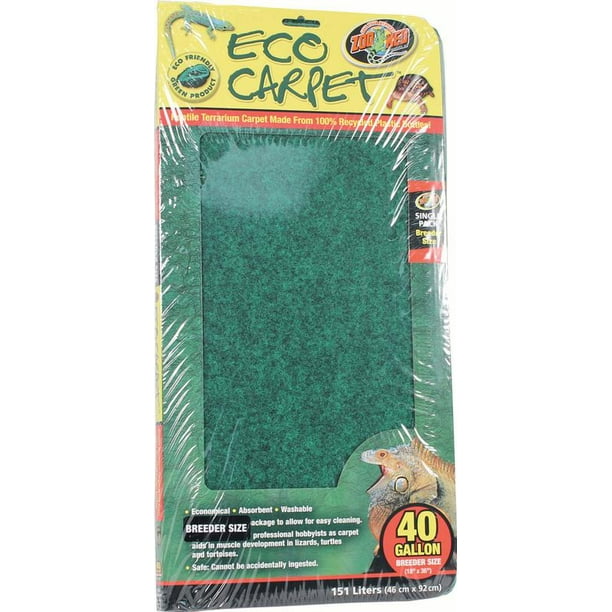 Zoo Med Eco Carpet Reptile Bedding, 15" x 36", Green