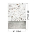 thumbnail image 2 of ABPHOTO Polyester 5x7ft Backdrops White Brick Wall Grey Brick Floor Photography Backdrops Vintage Wall Photography Props, 2 of 3