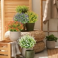 thumbnail image 6 of Zukuco 12 Bundles Artificial Flowers for Outdoors, Fake Flowers in Bulk Plastic Plants UV Resistant Faux Greenery Boxwood for Wedding Hanging Planters Vase Indoor Outside Decorations (Mix Color), 6 of 7