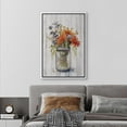 thumbnail image 2 of PixonSign Framed Canvas Print Wall Art Fine Art Wood Panel Mason Jar Flowers Nature Wilderness Illustrations Modern Art Botanical Floral Farmhouse/Country Relax/Calm/Cozy for Bedroom - 16"x24" White, 2 of 5