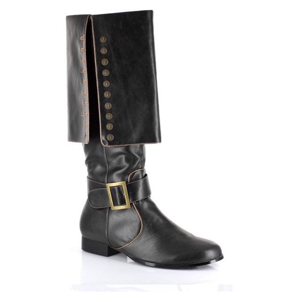 ELLIE SHOES Black Captain Men's Pirate Boot Covers