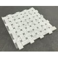 thumbnail image 4 of 10 Sheets of 1" x 2" White Cararra and Gray Dot Basketweave Marble Mosaic Wall & Floor Tile, 4 of 6