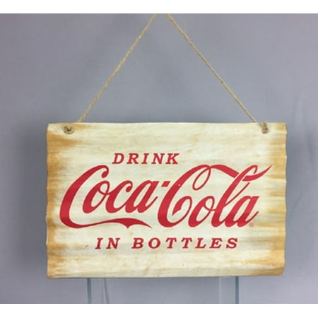 Coca Cola Sign - Drink Coca Cola Waffle Tin Wall Sign