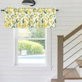 thumbnail image 4 of Kitchen Valances for Window, Summer Countryside Lemon Leaves Light Filtering Rod Pocket Valance Curtain, Watercolor Plants &nbsp;Short Curtains Window Topper for Bedroom Bathroom Living Room 60x18in, 4 of 9