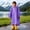 Purple, variant on Waterproof Hooded Raincoat, Reusable Thickened EVA Rain Poncho with Adjustable Drawstring, Loose Cape Style Full Coverage Rainwear Protective Gear for Commuting School Amusement Parks Students