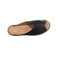thumbnail image 2 of Womens Franco Sarto Polina Espadrille Wedge Sandals, Black Leather, 2 of 5