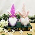 thumbnail image 7 of NSESSHome Easter Gnomes Decorations, Handmade Spring Easter Bunny Gnome Standing Board Faceless Plush Doll Ornaments for Easter Holiday Tiered Tray Home Table Indoor Decor Gifts, 7 of 7