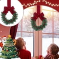 thumbnail image 5 of PULMCheerger 12 Pcs Christmas Kitchen Cabinet Wreaths with Ribbon 5.12 Inch Mini Christmas Wreath Small Kitchen Wreath Greenery Wreath for Window Door(Red Velvet Bow), 5 of 6