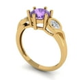 thumbnail image 2 of Clara Pucci 14K Yellow Gold 1.72ct Alexandrite Three-Stone Ring for Women, 2 of 8