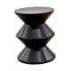 thumbnail image 3 of Taburete de sofá en forma de reloj de arena de PP, mesa auxiliar, banco de entrada, ahorro de espacio, pequeño, de noche Negro, 3 of 9
