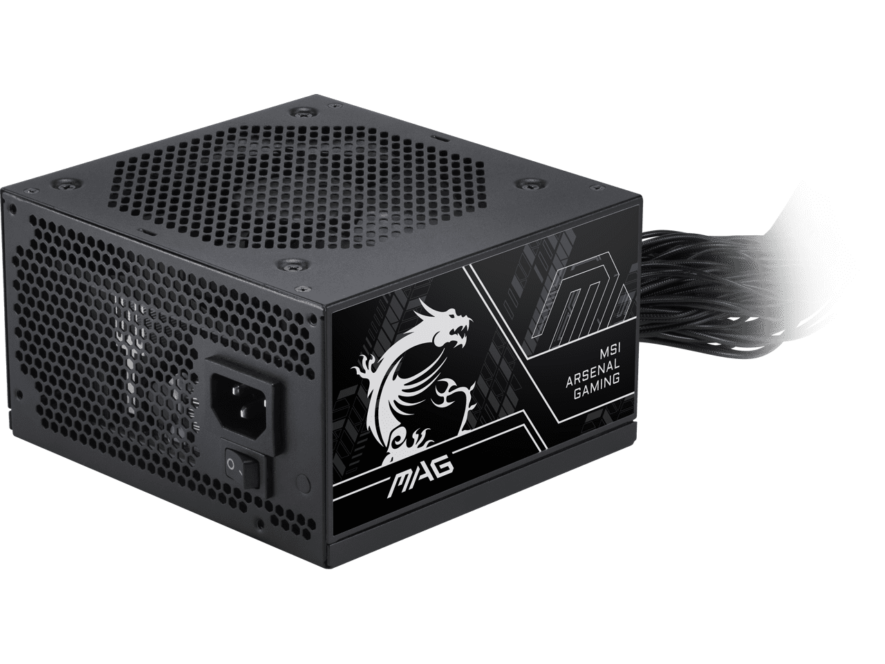 MSI MAG A650BN PCIE5, Non-Modular Compact Gaming 650W Power Supply, 80+ Bronze, ATX 3.1 & PCIe 5.1 Ready, Low-Noise Fan, Embossed Jacket Cables, 5 Year Warranty