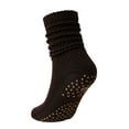 thumbnail image 6 of Bibifish Womens Gripper Socks Knitted Slouch Crew Socks With Non- Dots Solid Color Soft Comfy Daily Wear Yoga Indoor Anti- Socks, 6 of 6