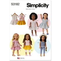 Simplicity Sewing Pattern 3182 - 18" Doll Clothes, Size: OS (One Size)