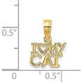 thumbnail image 4 of 14k Yellow Gold I HEART MY CAT Charm - 11mm, 4 of 6