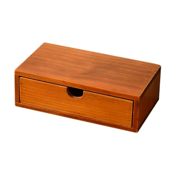 Organizador de escritorio con cajón Caja de almacenamiento de madera Tabletop Rustic Coffee Pod Container para entrada de la guardería de la guardería 20CMX12CMX7CM